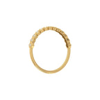 Minimal gold diamond wedding band