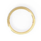 Statement emerald cut diamond band in gold