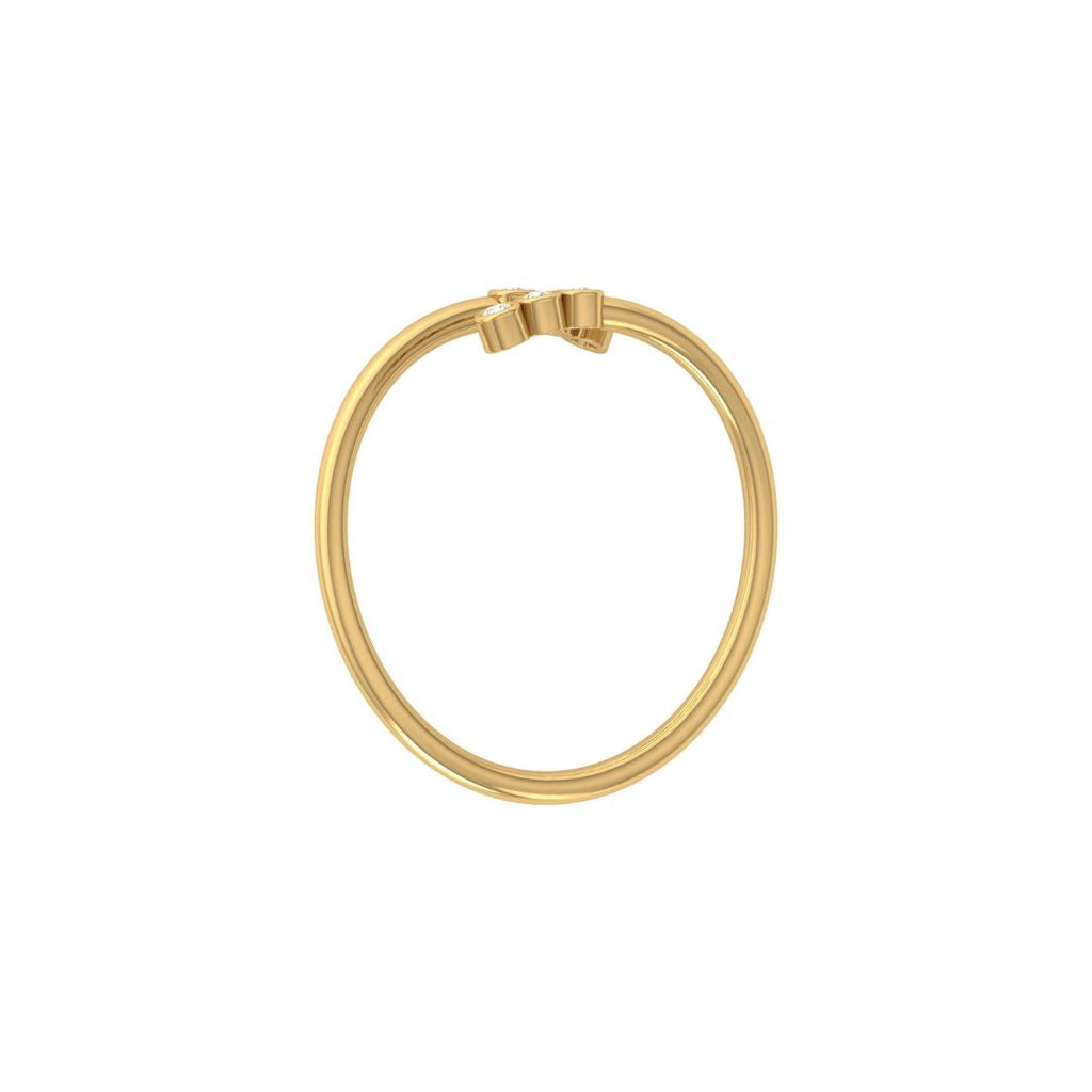 Gold ring on a white background