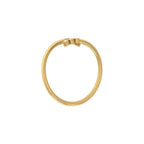 Gold ring on a white background