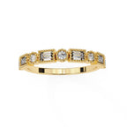 Geometric Diamond Wedding Band