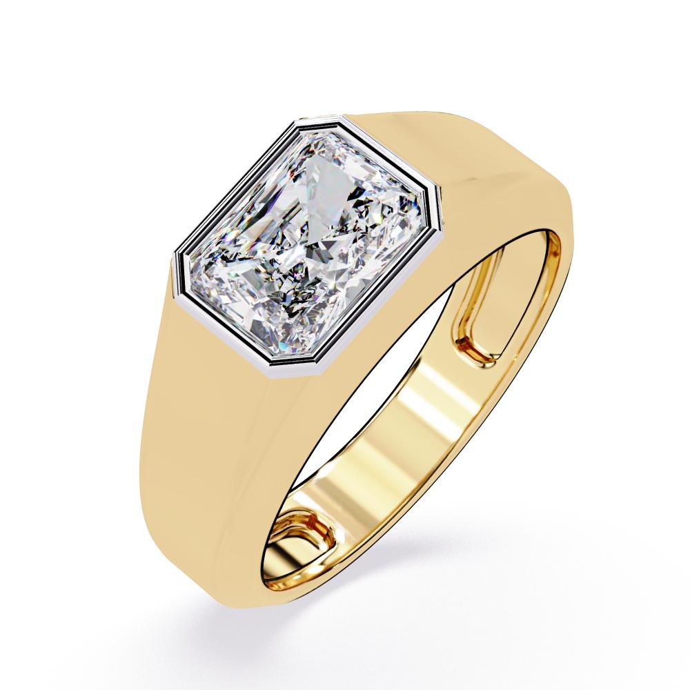 Luxury radiant diamond band in gold