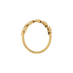 Gold triangle diamond stacking band