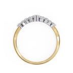 Delicate crown inspired diamond band