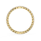 Round diamond wedding band in gold