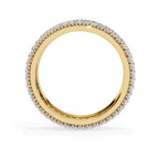 Statement diamond wedding band in gold