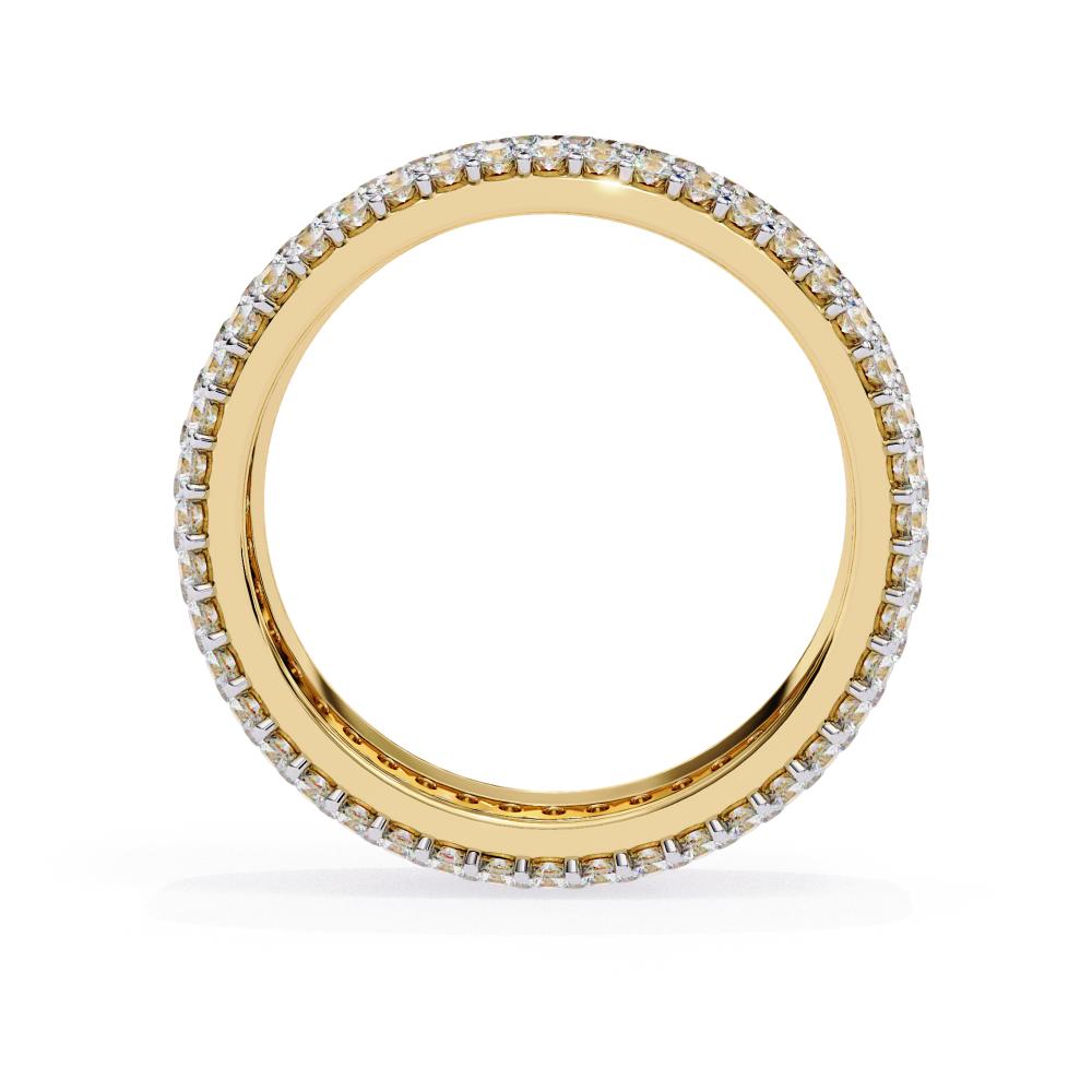 Statement diamond wedding band in gold