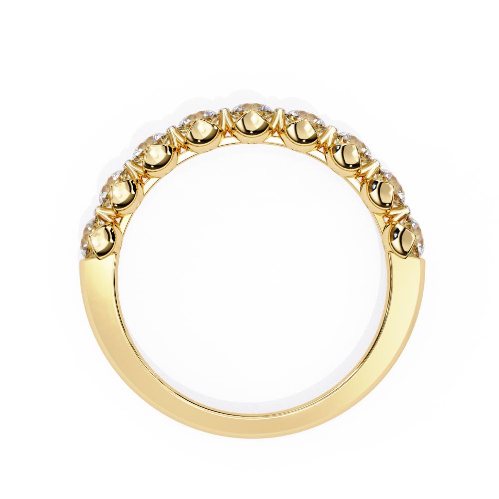Fine gold diamond band with round stones