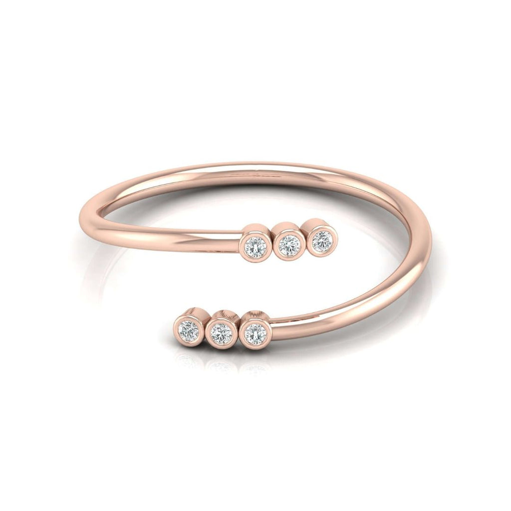 Minimalist Diamond Ring in Rose Gold for Woman