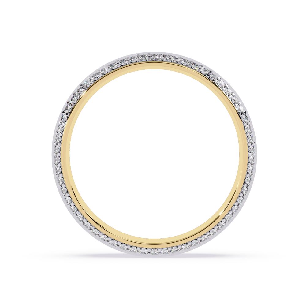 Premium lab grown diamond wedding band with edge sparkle
