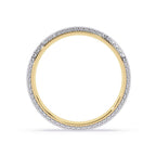 Premium lab grown diamond wedding band with edge sparkle