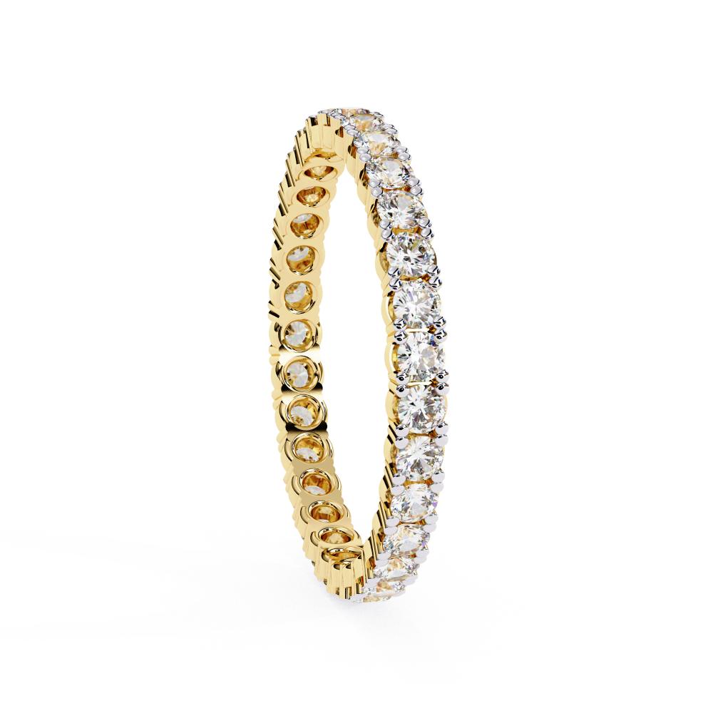 Designer Round diamond eternity band in gold
