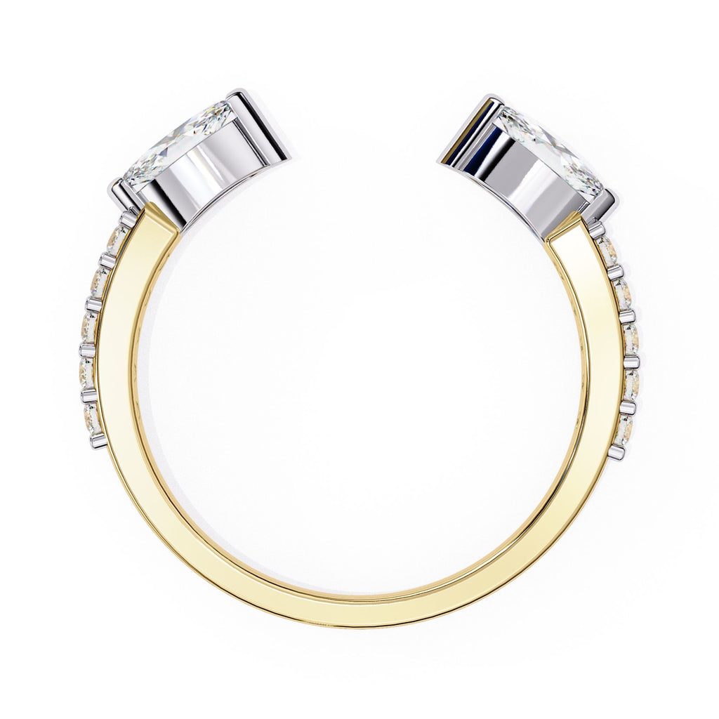 Statement open diamond wedding band