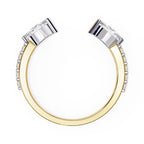 Statement open diamond wedding band