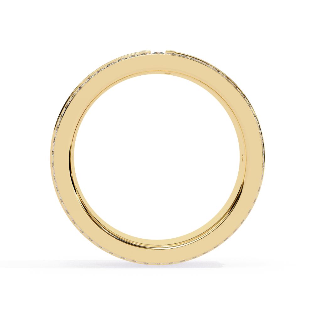 Designer gold diamond wedding band