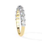 Elegant round diamond band for women