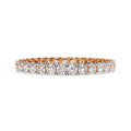 Round Full Eternity Diamond Band in Rose Gold