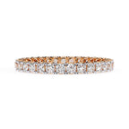 Round Full Eternity Diamond Band in Rose Gold