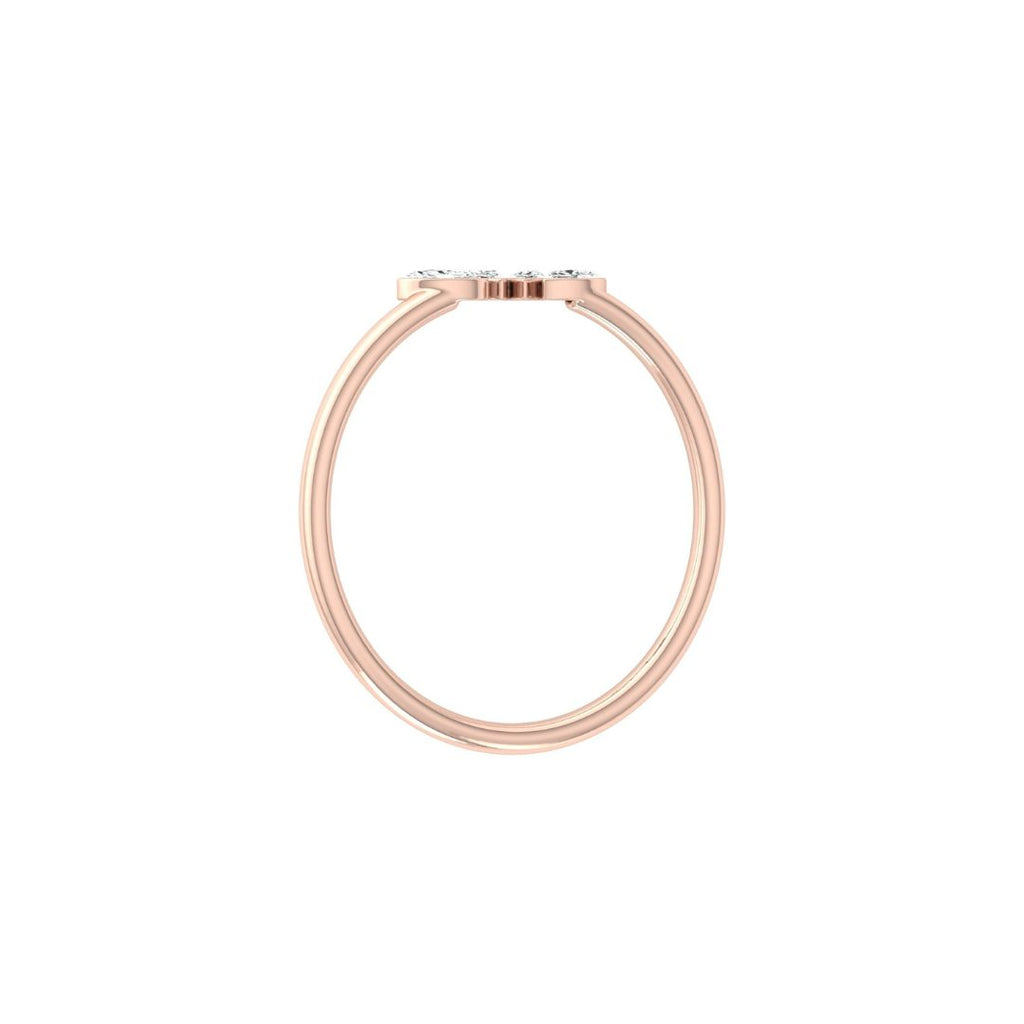 Diamond ring for women in white gold