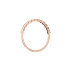 Minimal rose gold diamond wedding band