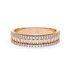 Luxurious Emerald Cut Full Eternity Diamond Ring in Rose Gold