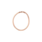 Thin rose gold diamond wedding band