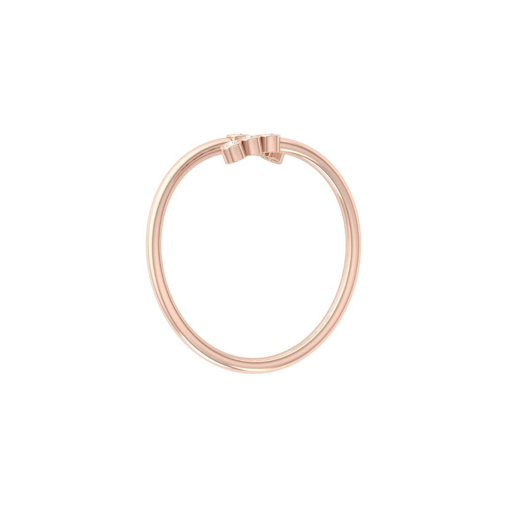 Affordable Rose Gold ring on a white background