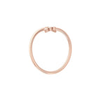 Affordable Rose Gold ring on a white background