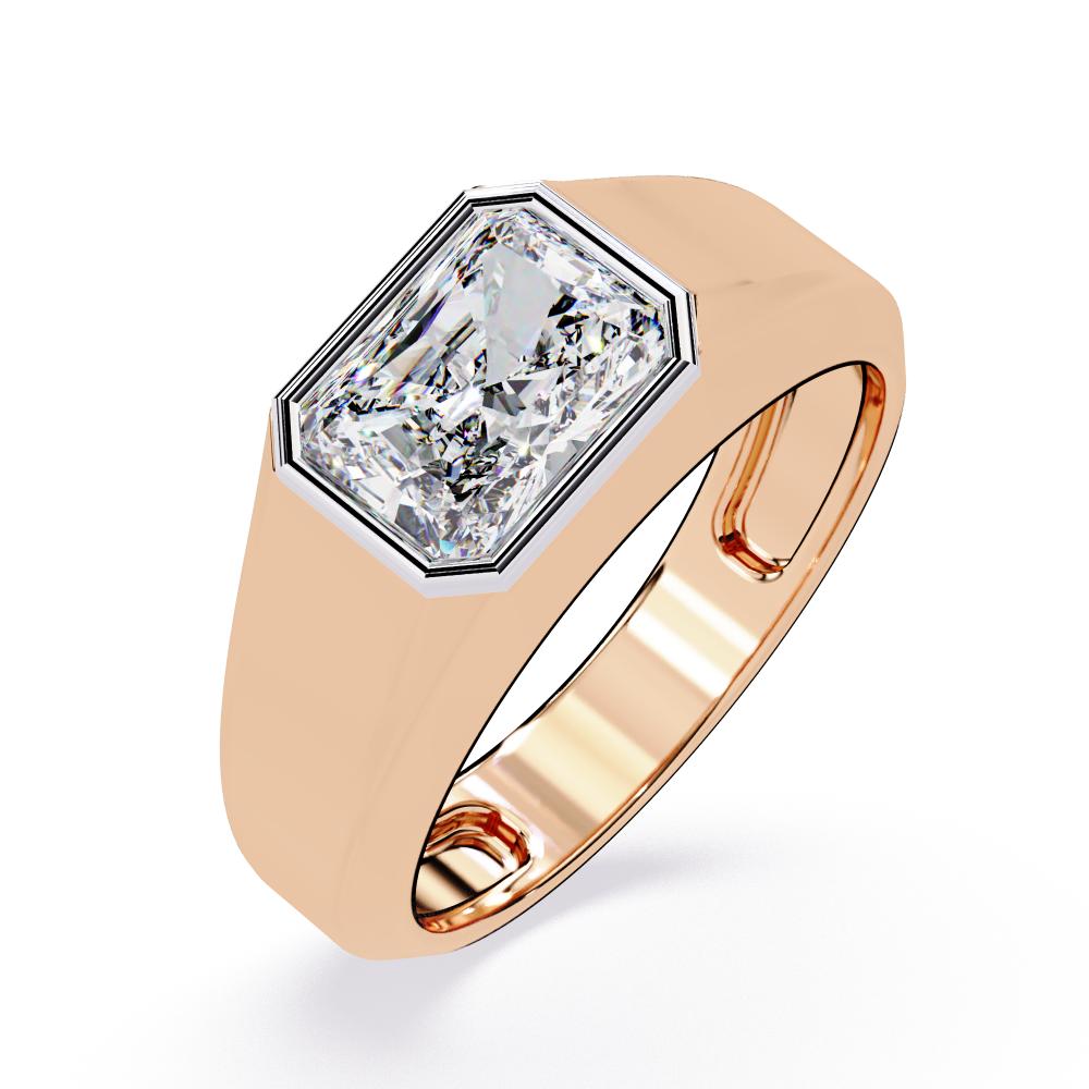 Luxury radiant diamond band in rose gold