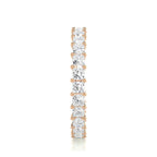 Princess-Cut Diamond Wedding Band in Rose Gold