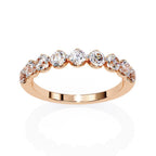 Luxury diamond half eternity band