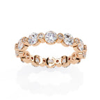 Full eternity diamond band with round brilliant diamonds