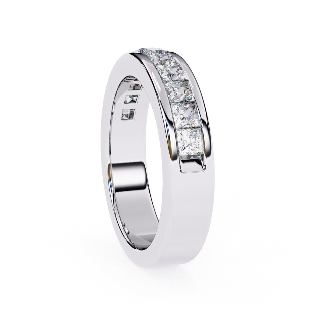 Luxury princess cut diamond eternity ring for women