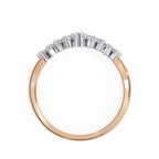 Marquise diamond band with crown design in rose  gold