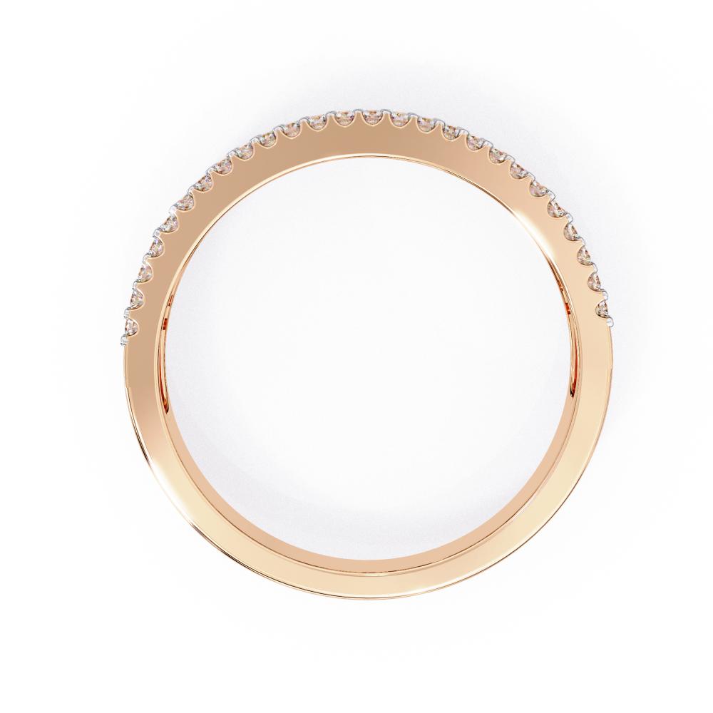 Statement emerald cut diamond band in rose gold