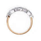 Statement geometric diamond ring in rose gold