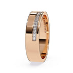 Premium diamond wedding ring with bold yet minimal aesthetic