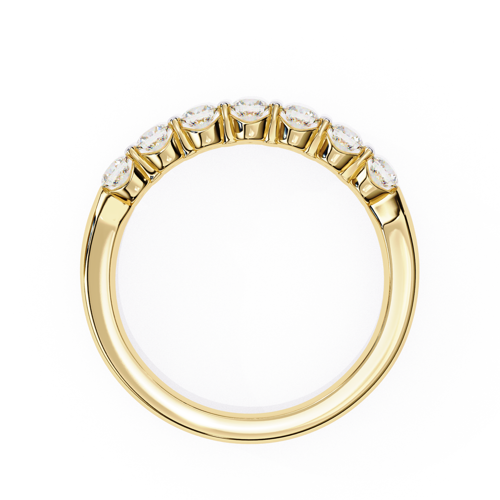 Classic round diamond gold band for women