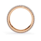 Statement diamond wedding band in rose gold