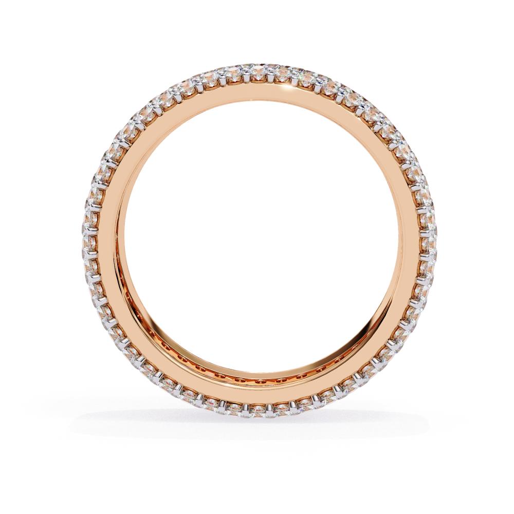 Statement diamond wedding band in rose gold