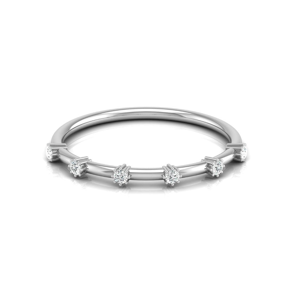 Lab grown Diamond Wedding Band in White Gold