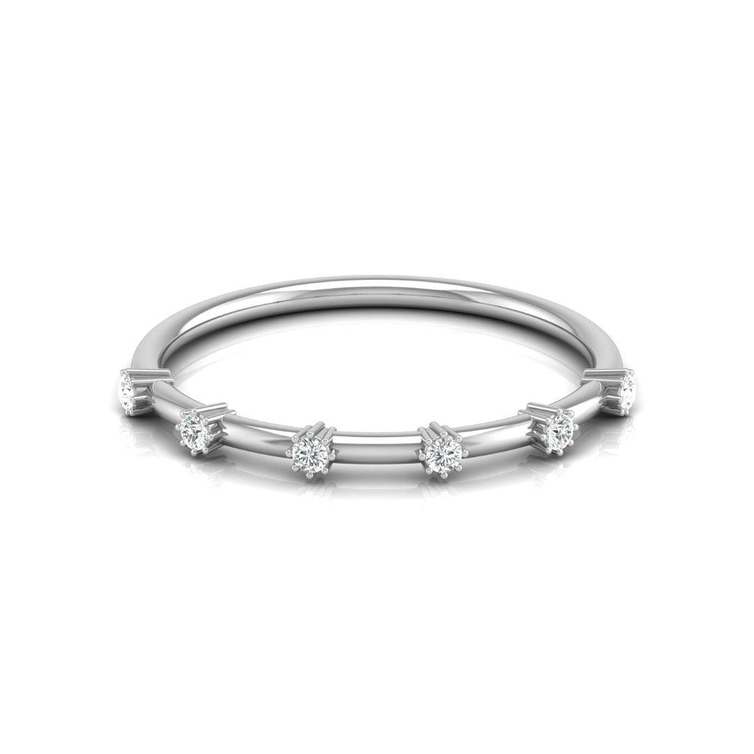 Lab grown Diamond Wedding Band in White Gold