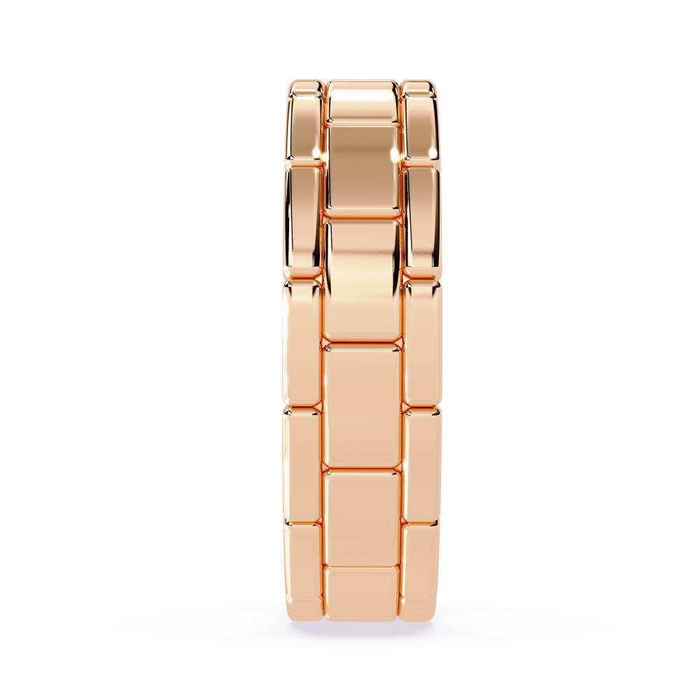 Designer rose gold wedding band
