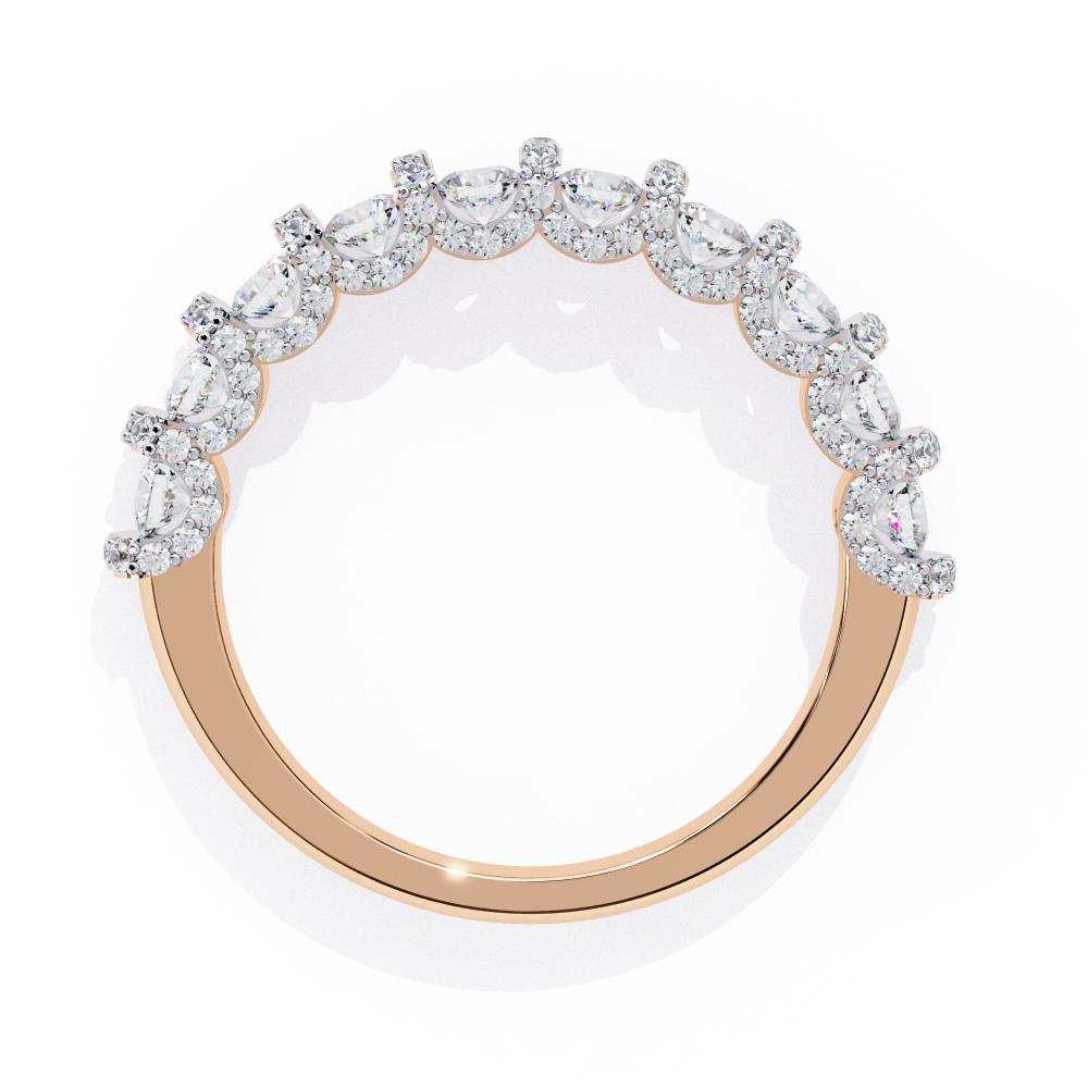 Vintage inspired diamond wedding band