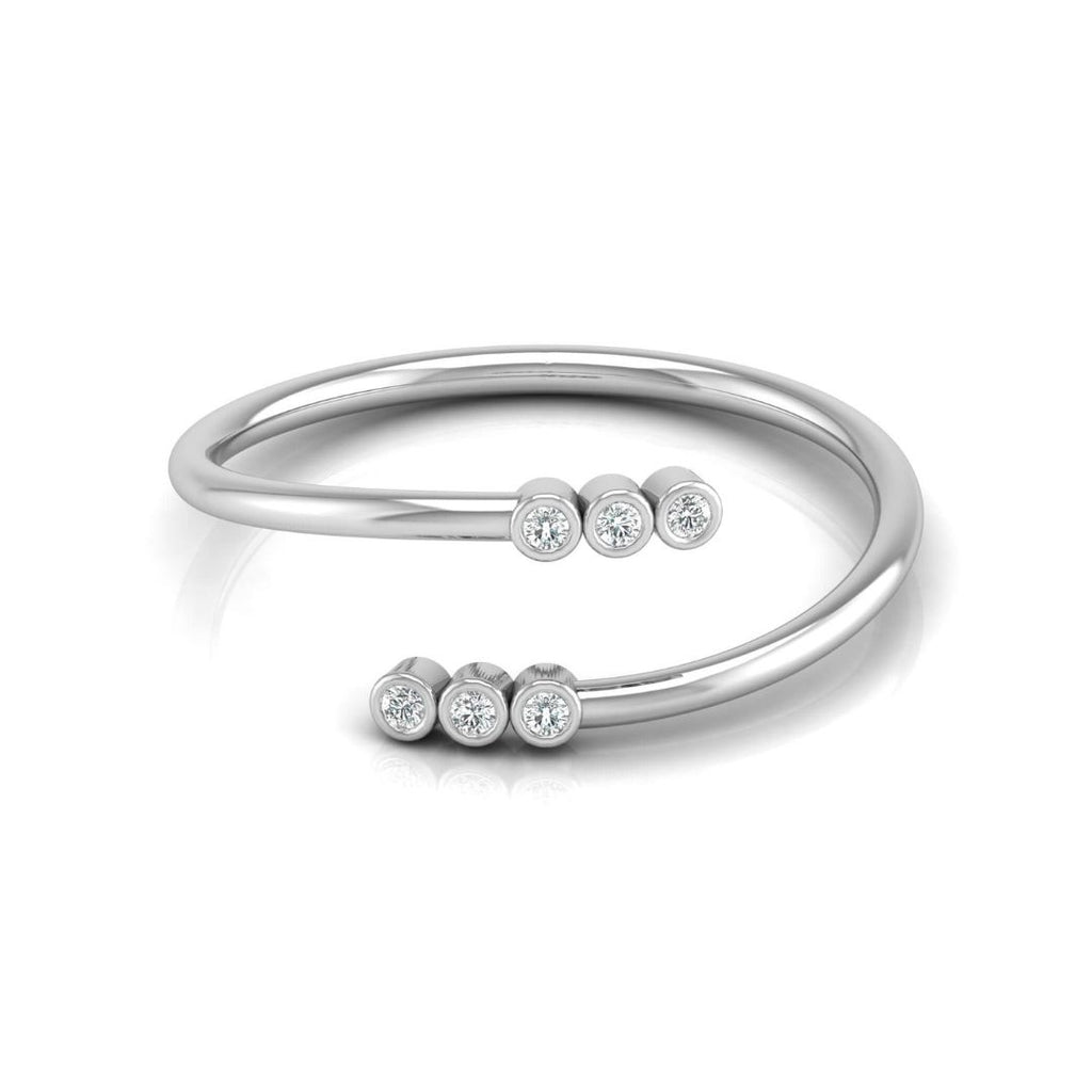Minimalist Lab grown Diamond Ring in White Gold for Woman