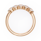 Premium rose gold anniversary band with round brilliant diamonds