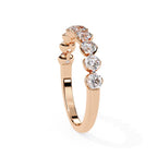 Everyday wear half eternity diamond band