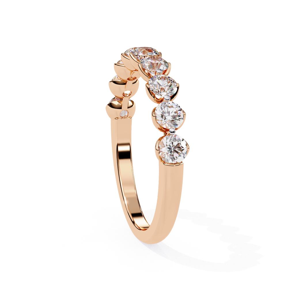 Everyday wear half eternity diamond band