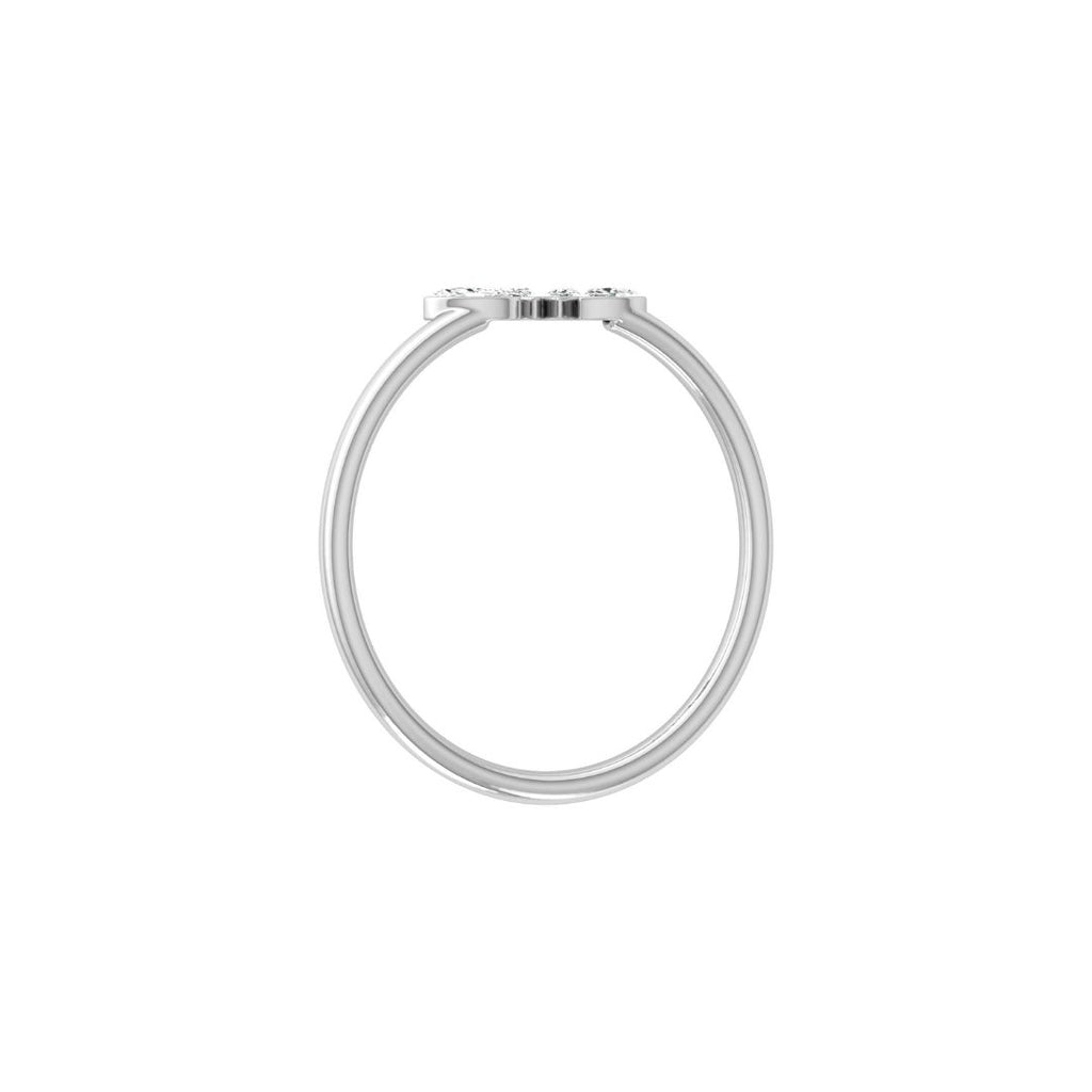 Diamond ring for women in white gold