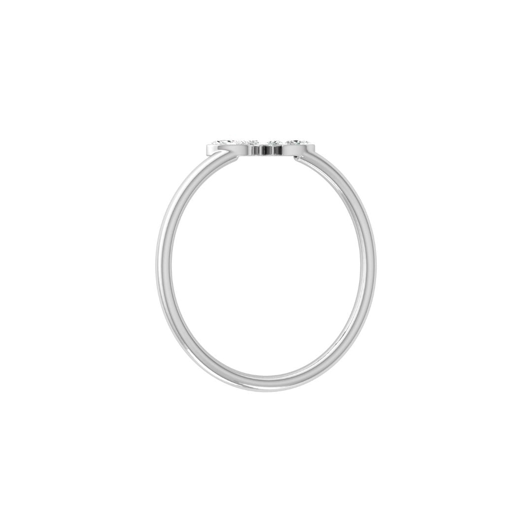 Diamond ring for women in white gold